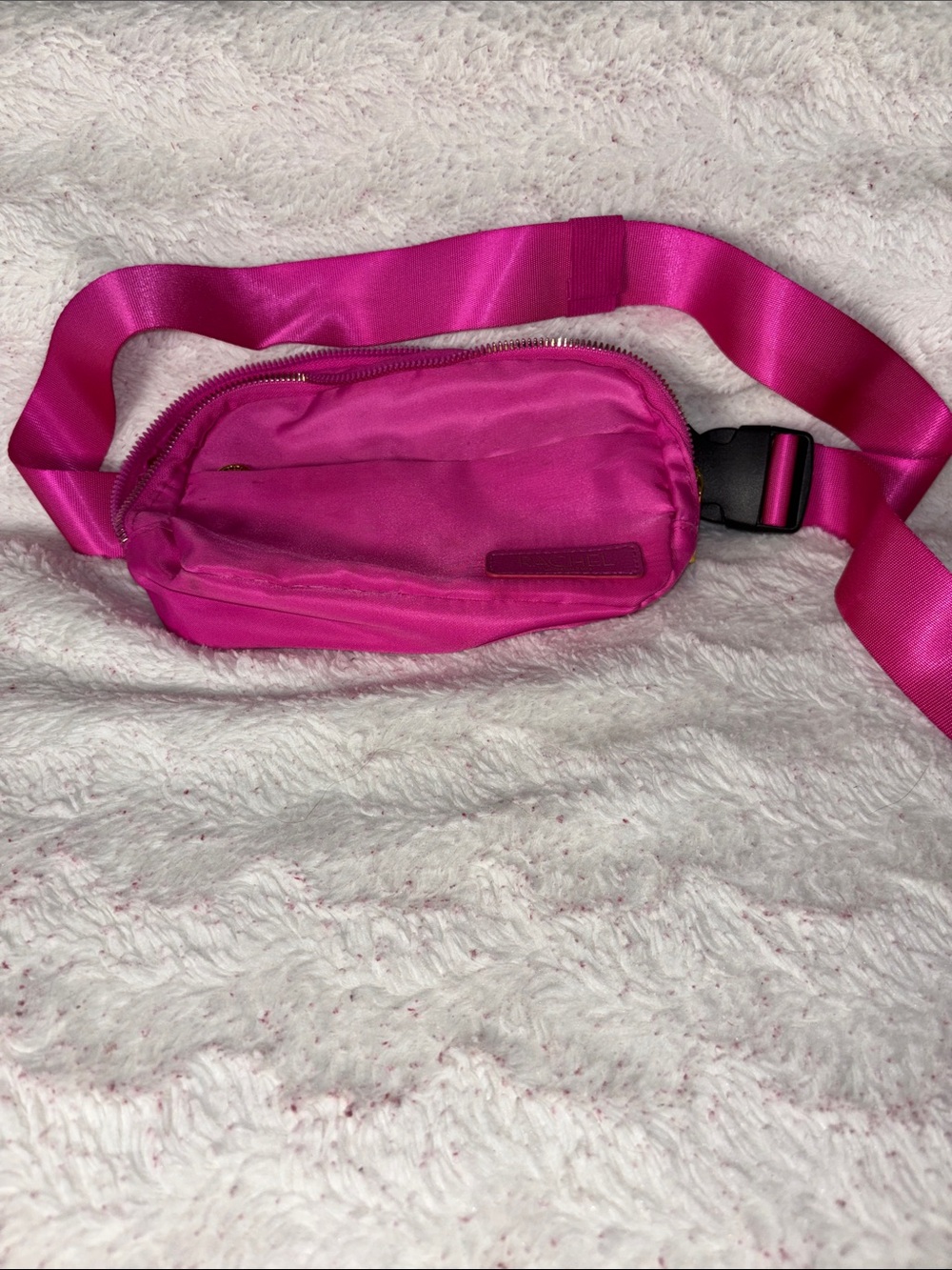 RACHEL Rachel Roy Hot Pink Nylon Crossbody Waist Bag
